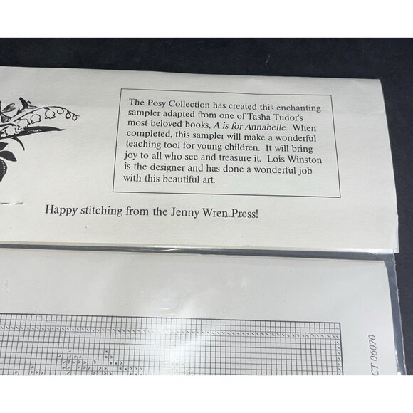 NEW The Posy Collection Cross Stitch Kit A Is For Annabelle Tasha Tudor Retired - Picture 5 of 6